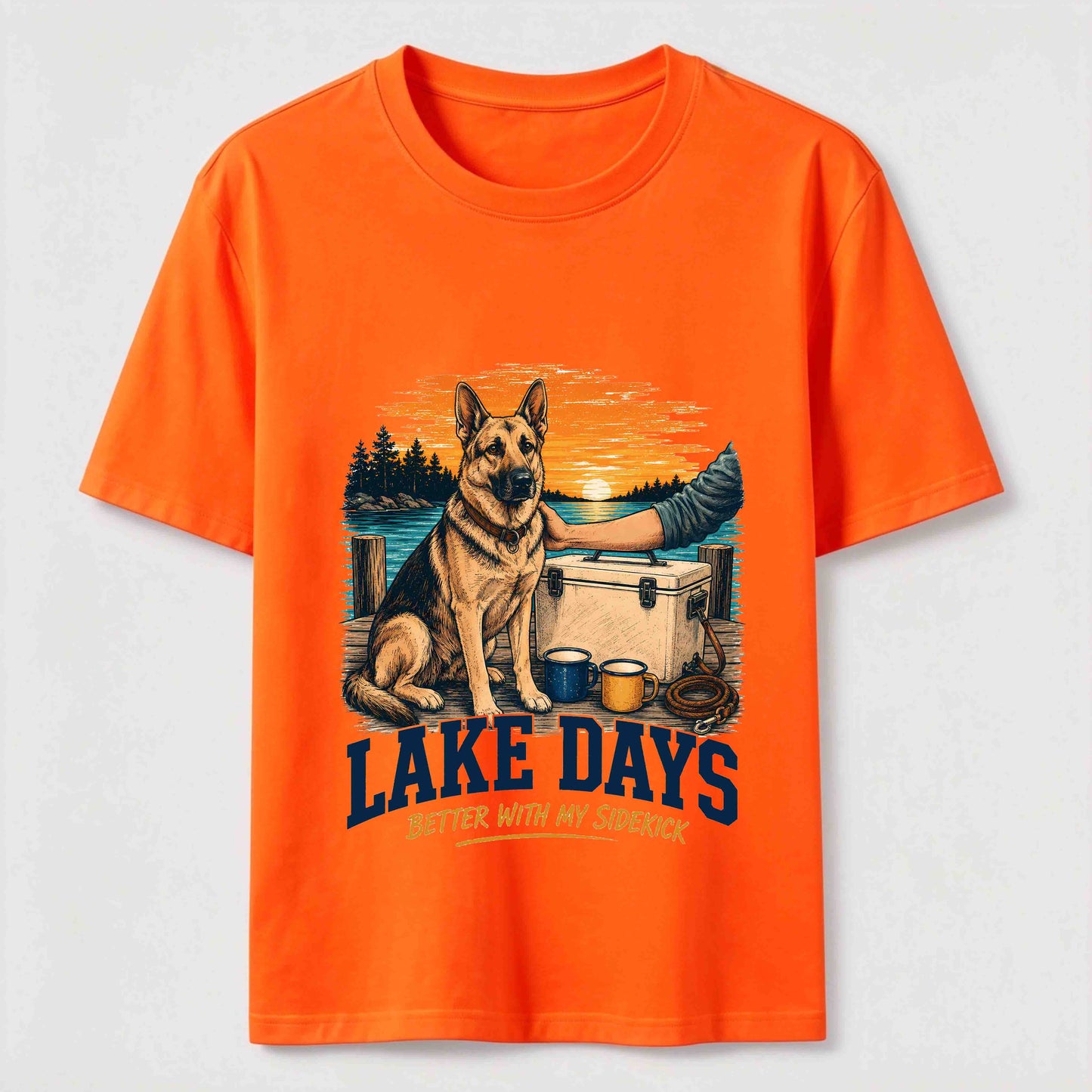 Lake Days German Shepherd Sidekick T-Shirt