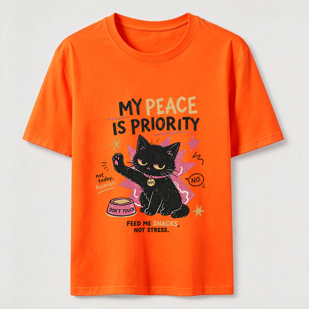 Peace First Black Cat T-Shirt