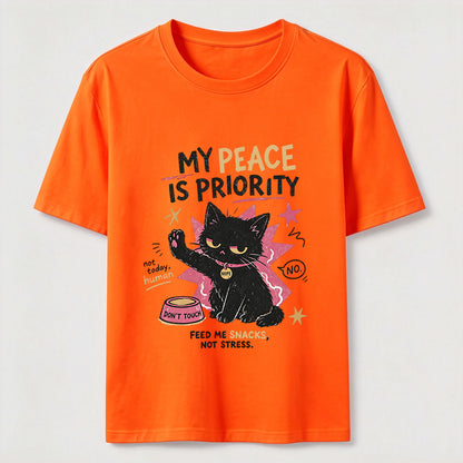 Peace First Black Cat T-Shirt