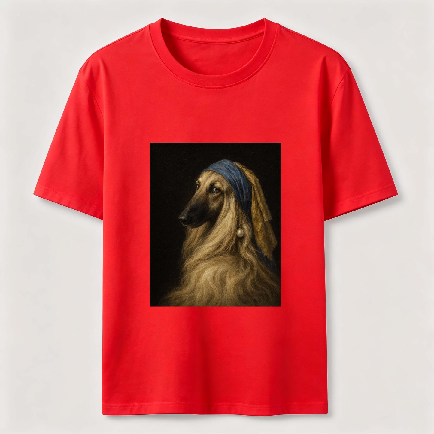 Pearl Earring Afghan Hound Tee