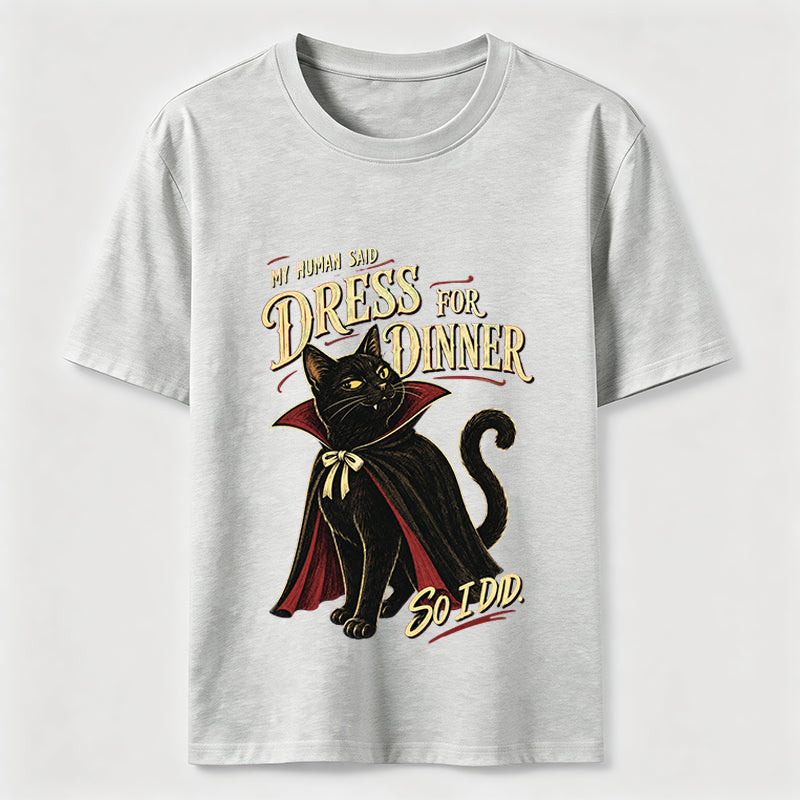 Dress For Dinner Vampire Cat T-Shirt