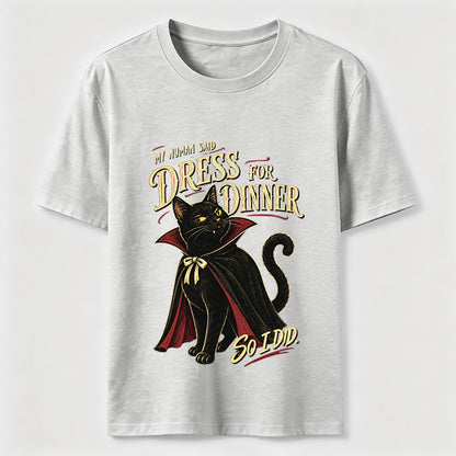 Dress For Dinner Vampire Cat T-Shirt