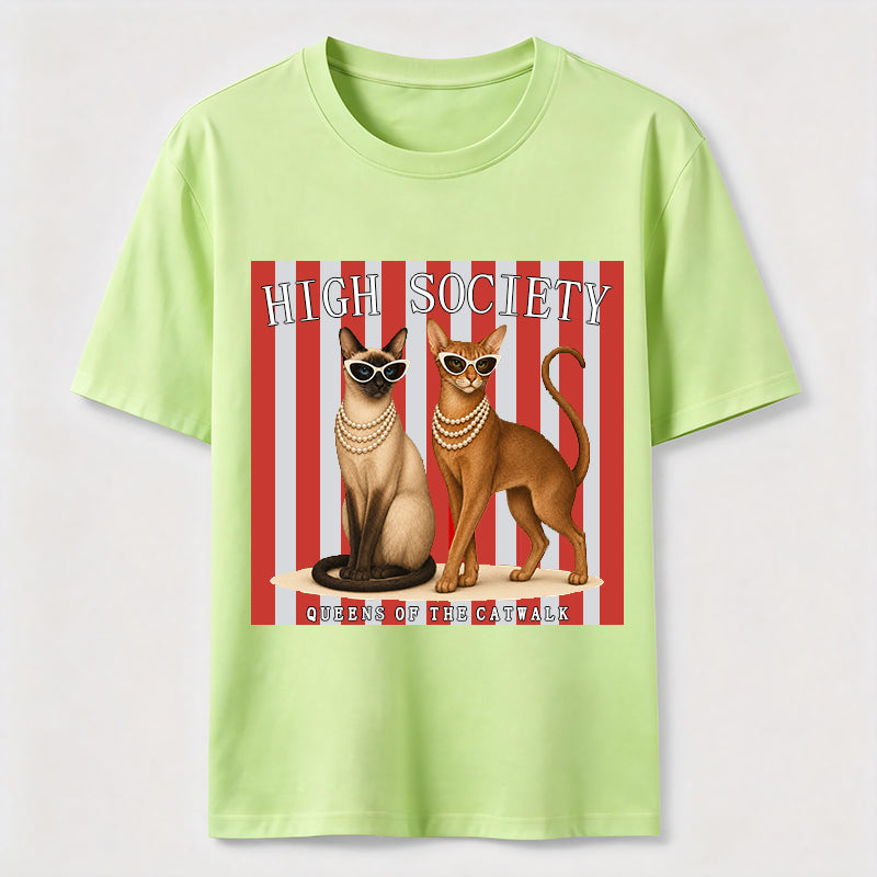 High Society Cat Chic Catwalk Graphic Tee