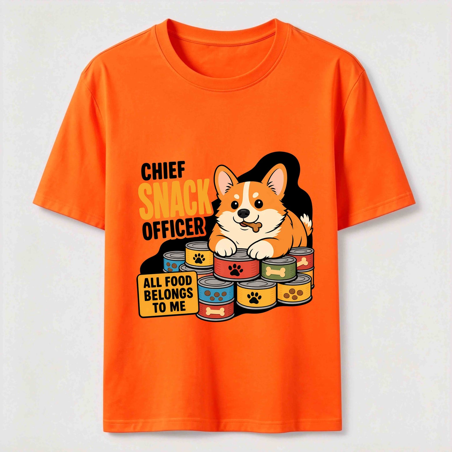 Chief Snack Officer Funny Corgi T-Shirt