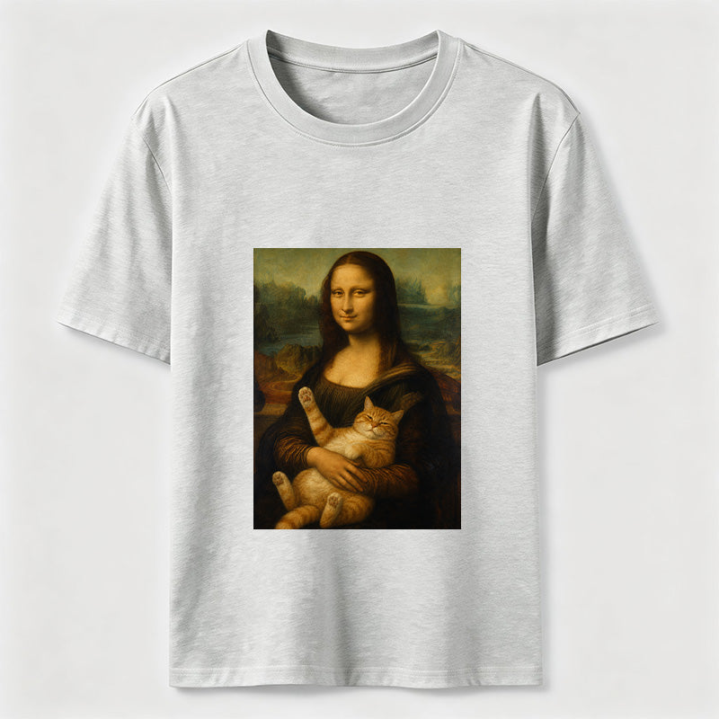 Mona Lisa Cat Lover Tee