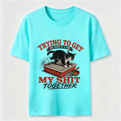 Trying To Get My Shit Together Cat Tee