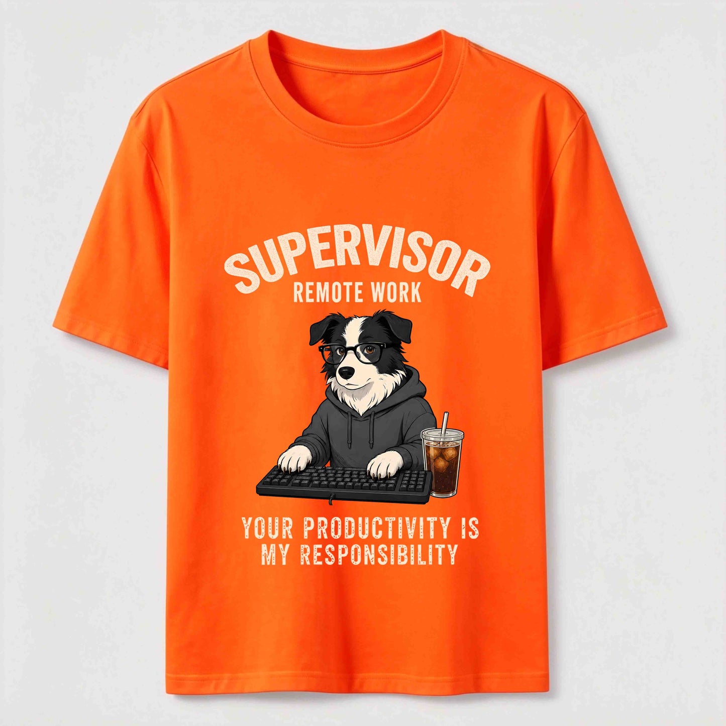 Remote Work Supervisor Border Collie T-Shirt