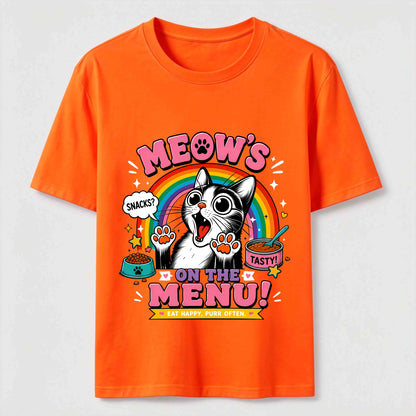 Meows On The Menu Cat Tee