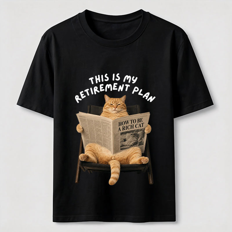 This Is My Retirement Plan Funny Cat T-Shirt