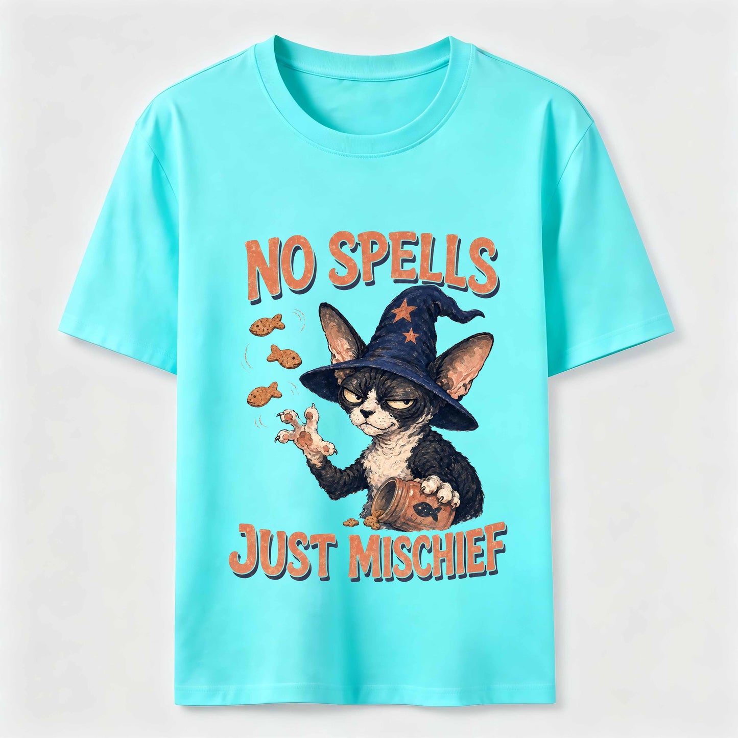 No Spells Just Mischief Cat Tee