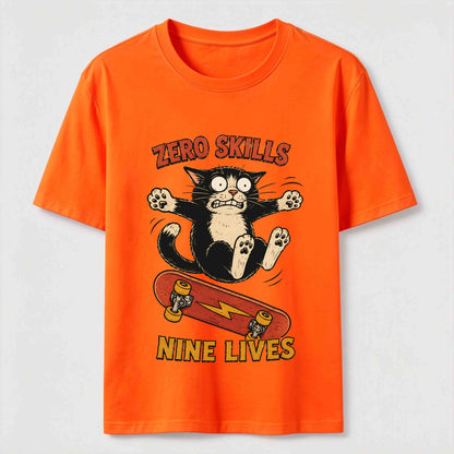 Clumsy Skateboard Cat T-Shirt