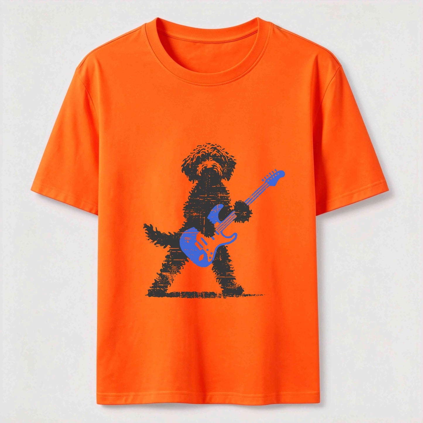 Funny Guitar Playing Puppy Graphic Tee