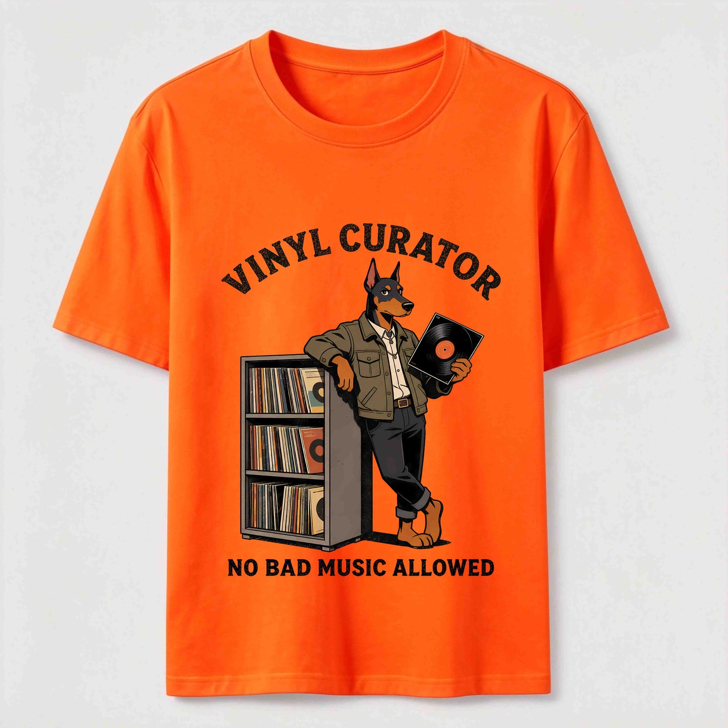 Classic Vinyl Dog Shirt Music & Pet Lover T-shirts