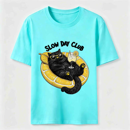 Slow Day Club Black Cat Tee