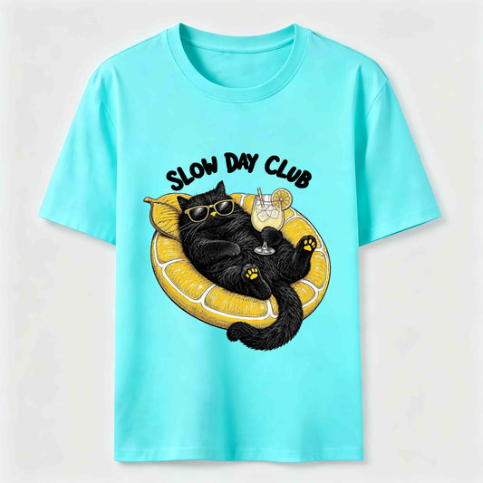 Slow Day Club Black Cat Tee