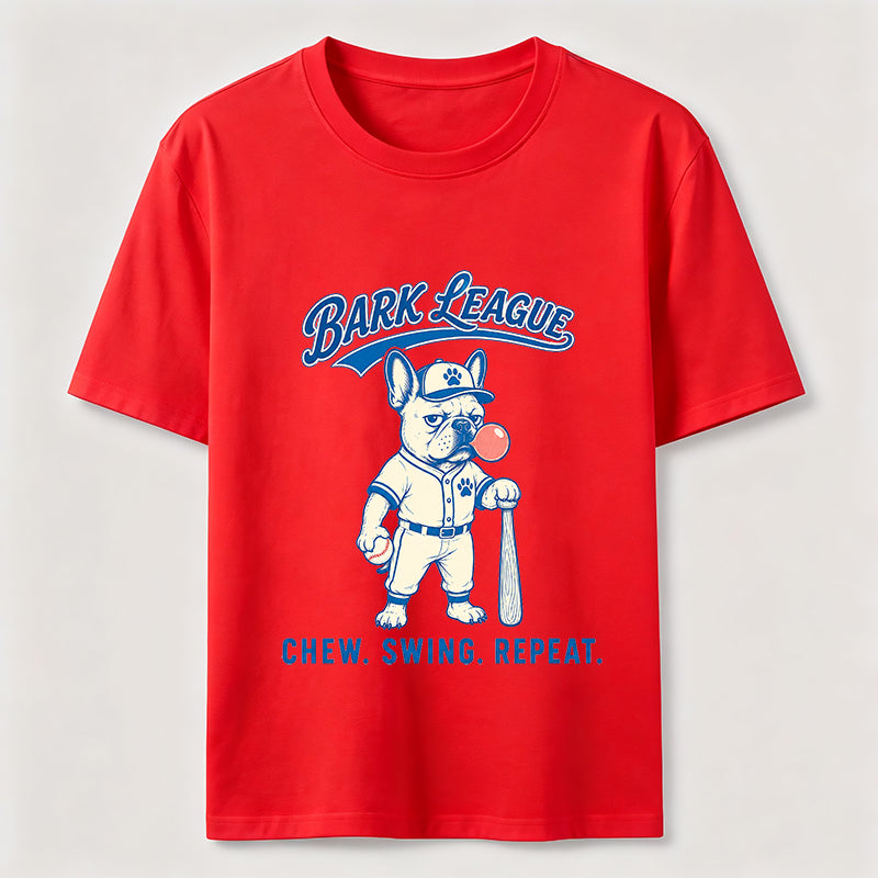 Bark League Baseball Dog Tee