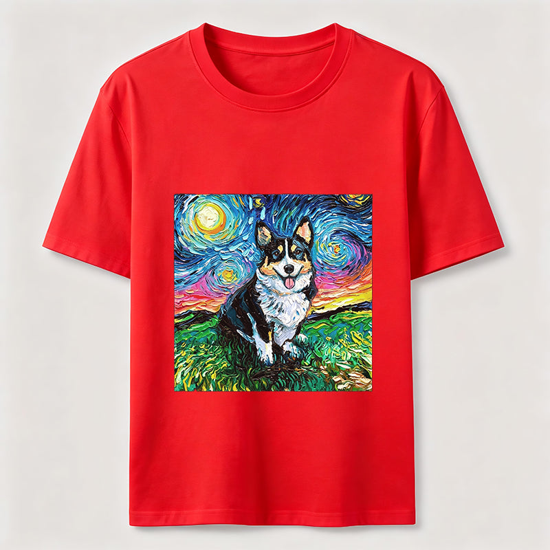 Van Gogh Inspired Corgi Starry Night