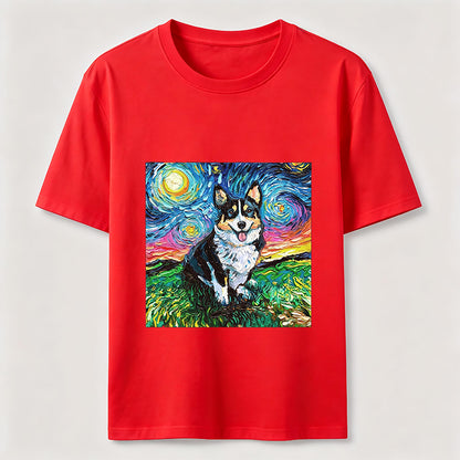 Van Gogh Inspired Corgi Starry Night