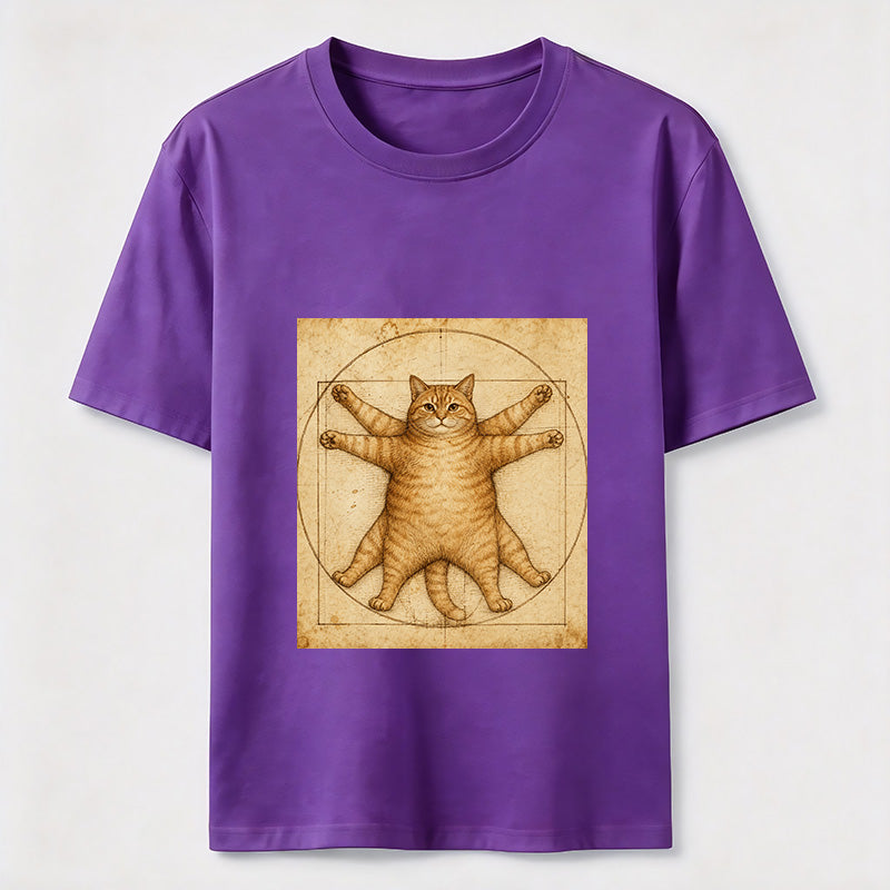 Da Vinci Manuscript Cat Art Graphic Tee