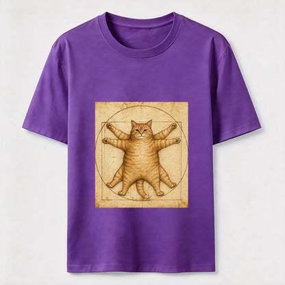 Da Vinci Manuscript Cat Art Graphic Tee