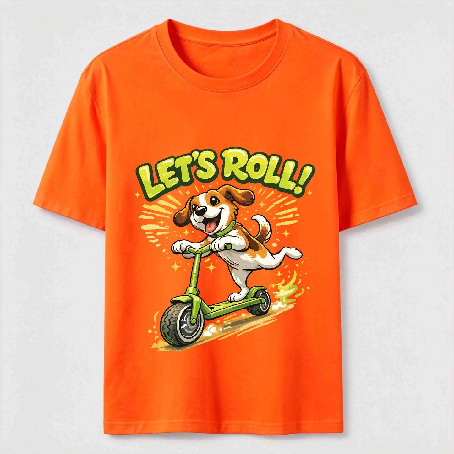 Let's Roll Scooter Dog T-Shirt