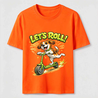 Let's Roll Scooter Dog T-Shirt