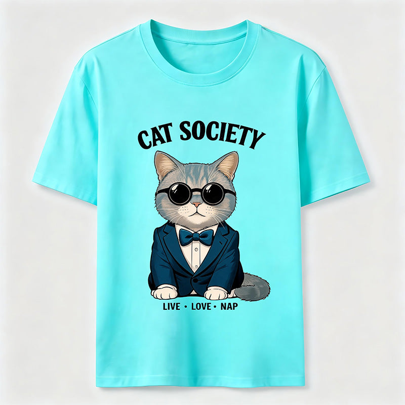 Cat Society Live Love Nap T-Shirt