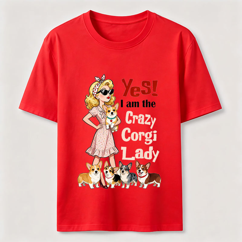 Crazy Corgi Lady Tee
