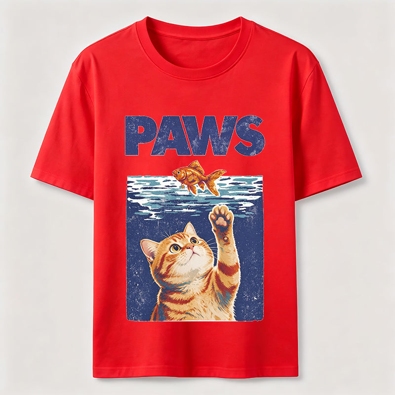Cat And Fish Paw Reach Tee