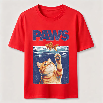 Cat And Fish Paw Reach Tee