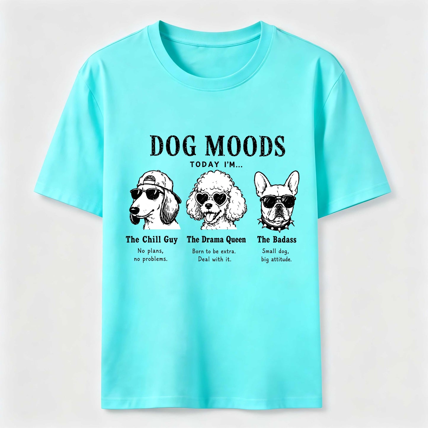 Dog Moods Funny Graphic Tee