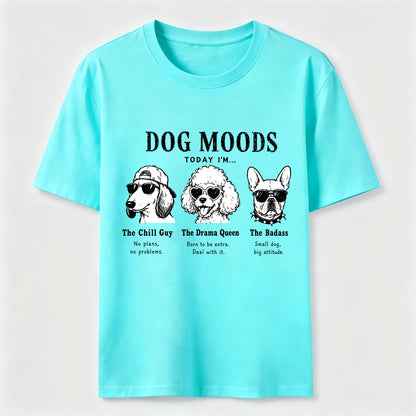 Dog Moods Funny Graphic Tee