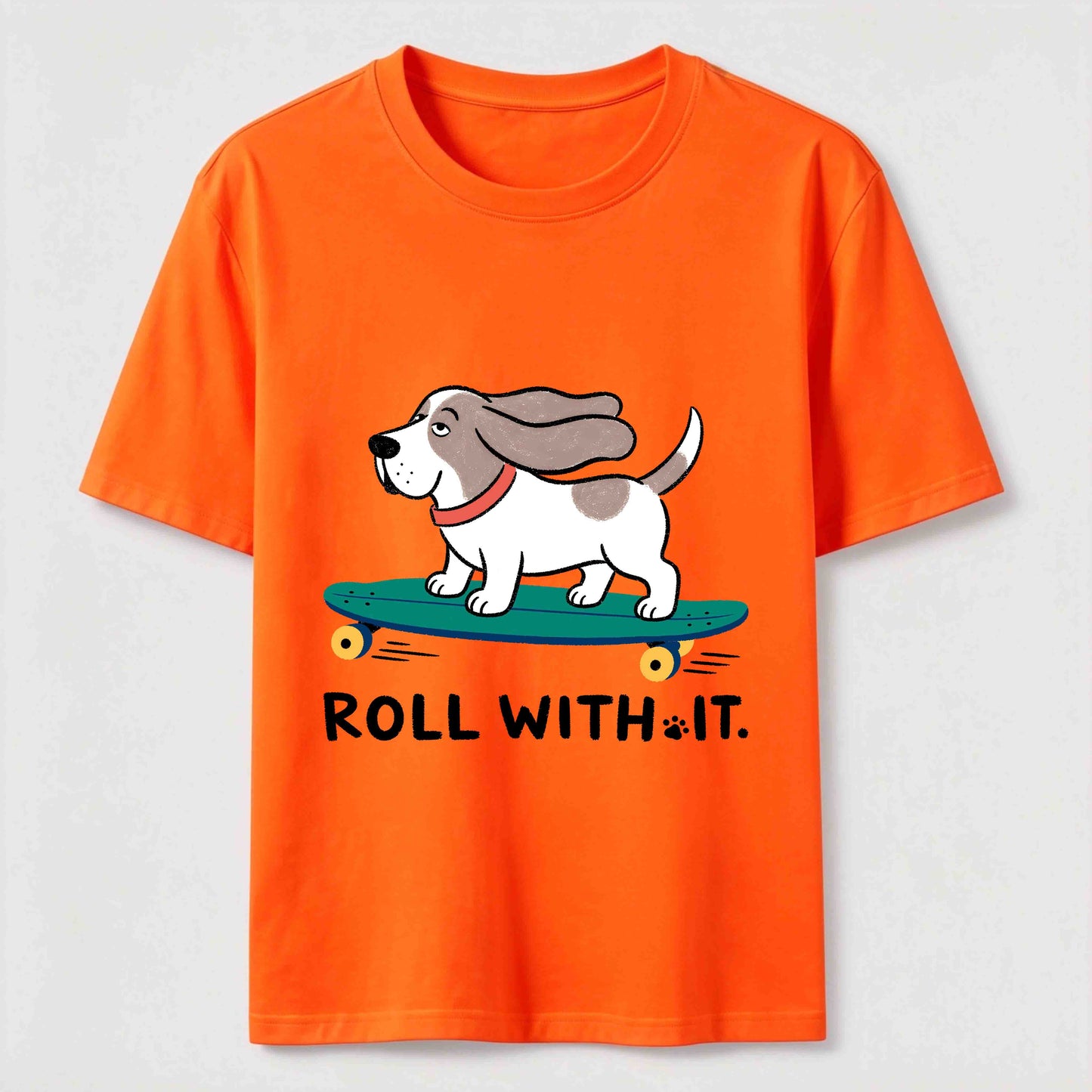 Roll With It Skate Dog Tee