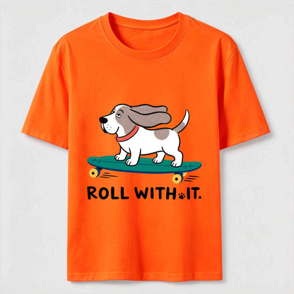 Roll With It Skate Dog Tee