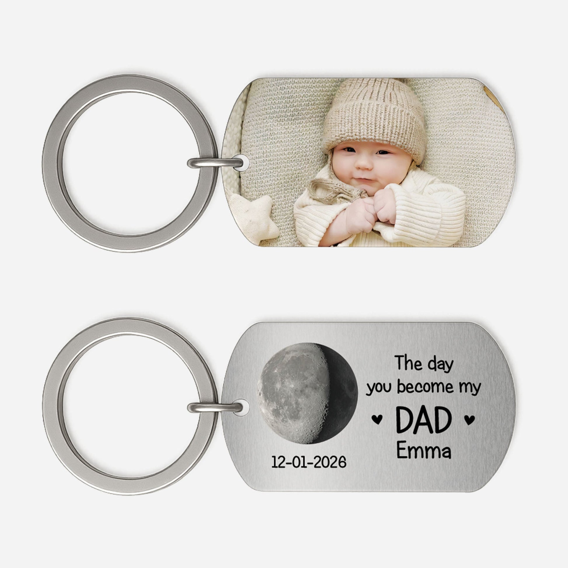 “The Day You Became My Mom / Dad” Personalized Keychain - Cherish Forever