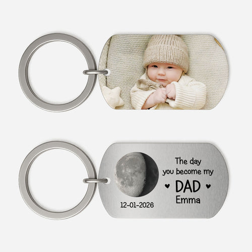 “The Day You Became My Mom / Dad” Personalized Keychain - Cherish Forever