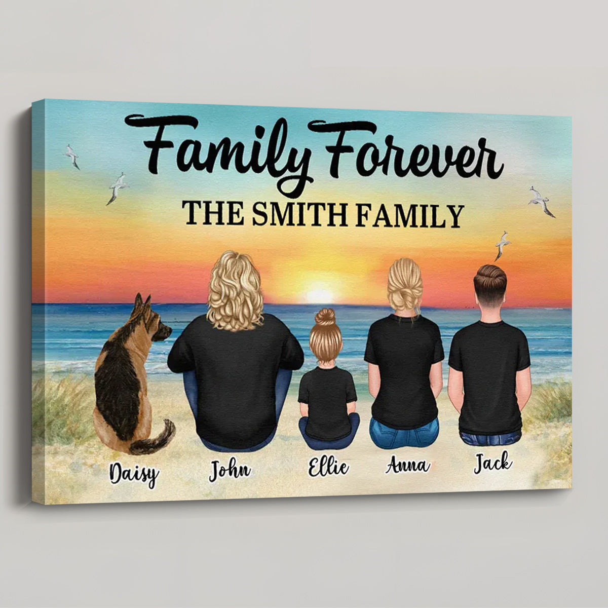 Personalized This is Us Family Seaside Canvas / Poster Wall Art - Custom Gift