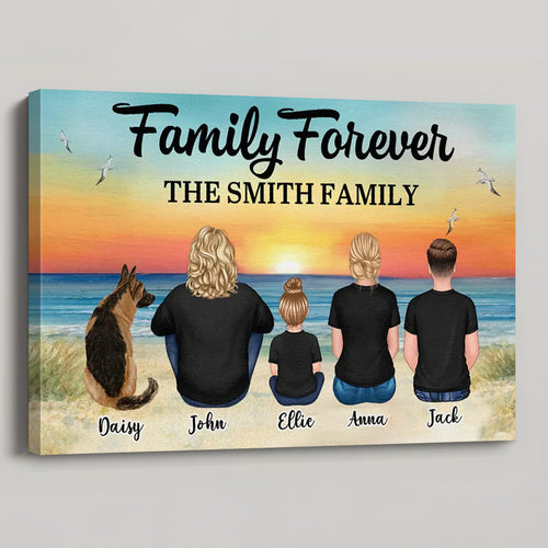 Personalized This is Us Family Seaside Canvas / Poster Wall Art - Custom Gift