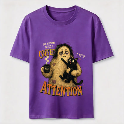 Coffee And Attention Cat T-Shirt