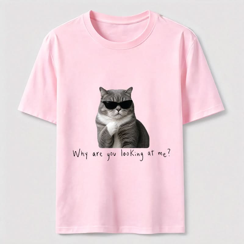 Why Are You Looking at Me Funny Cat T-Shirt