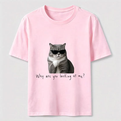 Why Are You Looking at Me Funny Cat T-Shirt