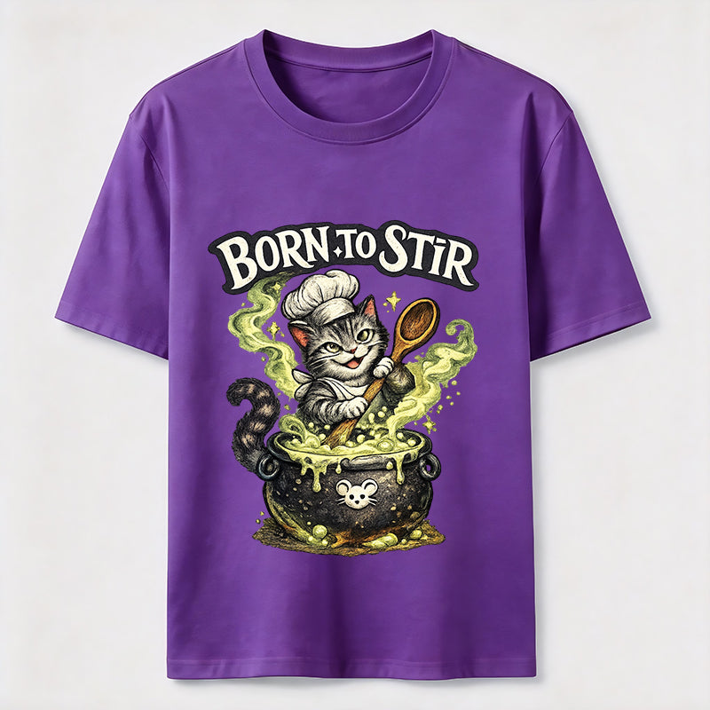 Mischievous Chef Cat Cauldron T-Shirt