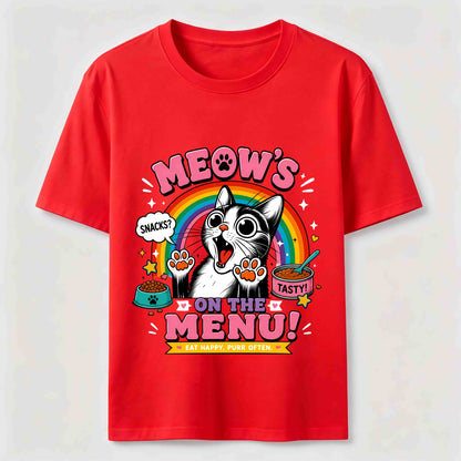 Meows On The Menu Cat Tee