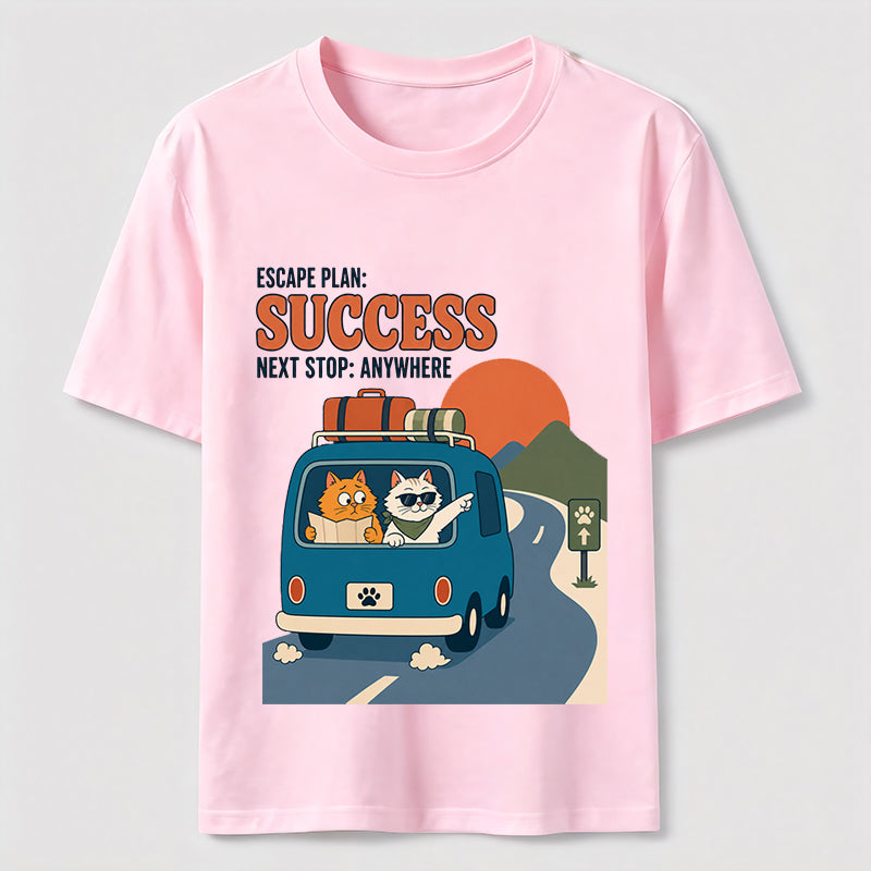 Escape Plan Cat Road Trip T-Shirt