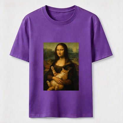 Mona Lisa Cat Lover Tee