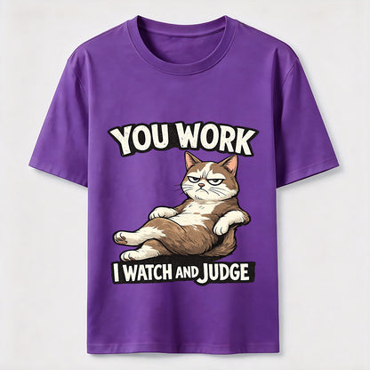 Judgmental Office Cat Humor T-Shirt