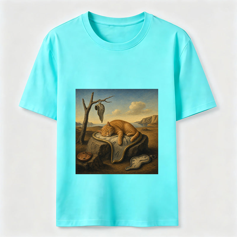 Melting Clock Cat Nap Tee