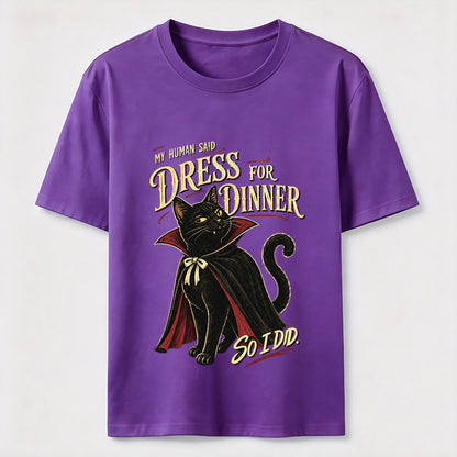 Dress For Dinner Vampire Cat T-Shirt