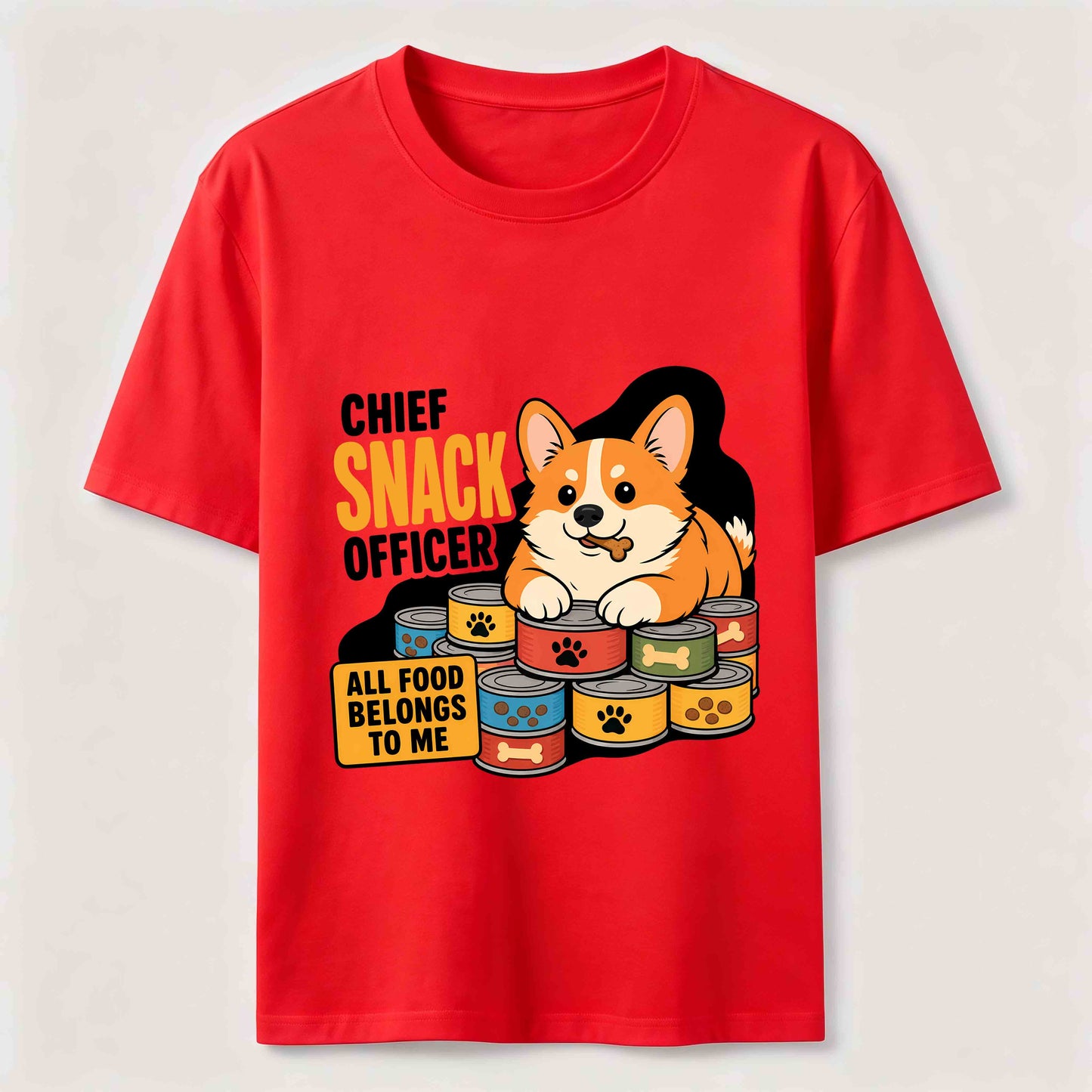 Chief Snack Officer Funny Corgi T-Shirt