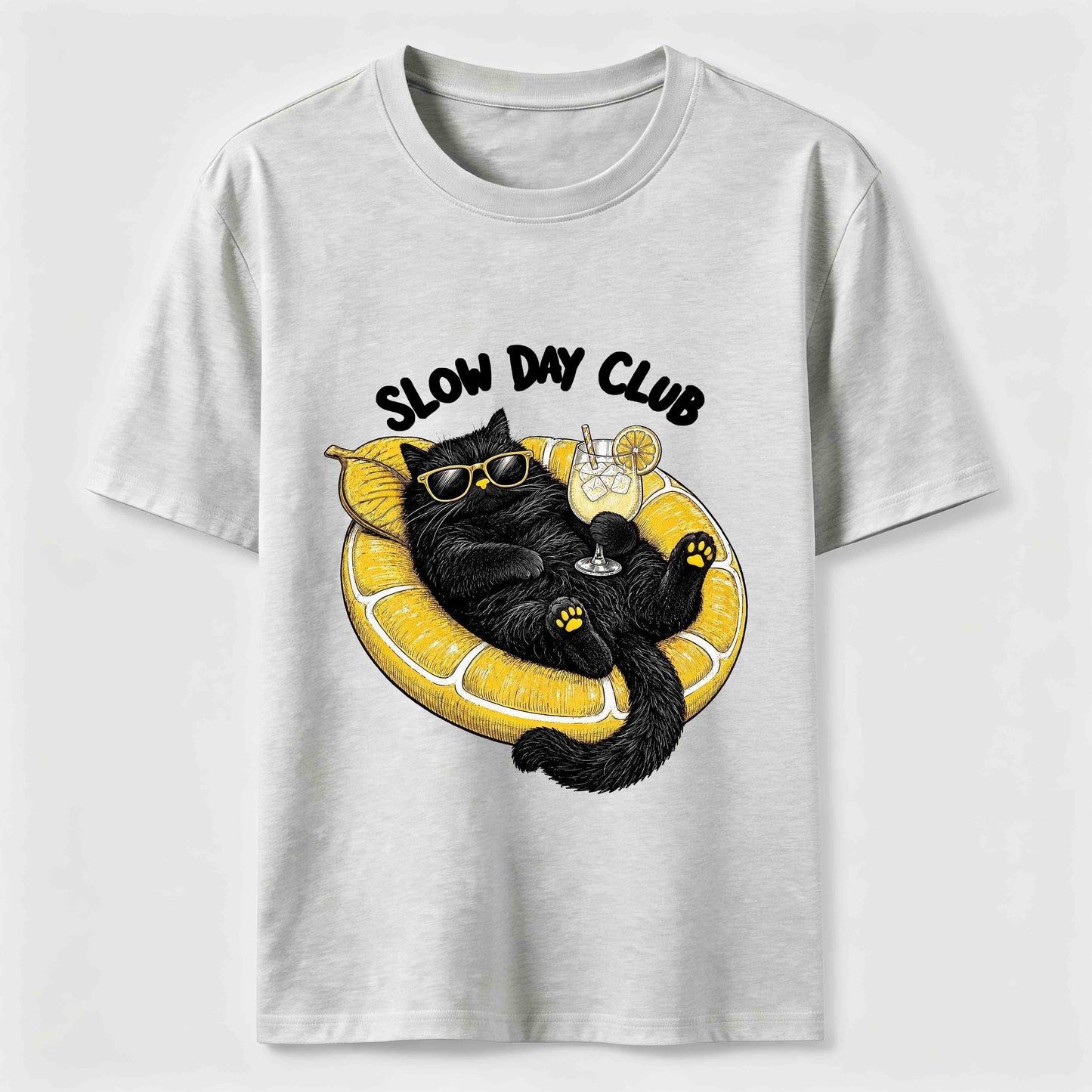 Slow Day Club Black Cat Tee